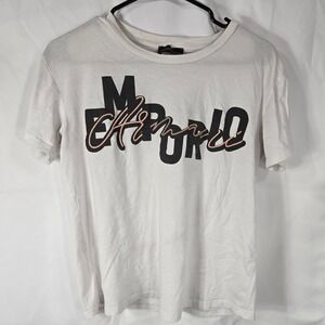 Emporio Armani Graphic T-Shirt Short Sleeve Casual Top White Made in Peru M  VTG